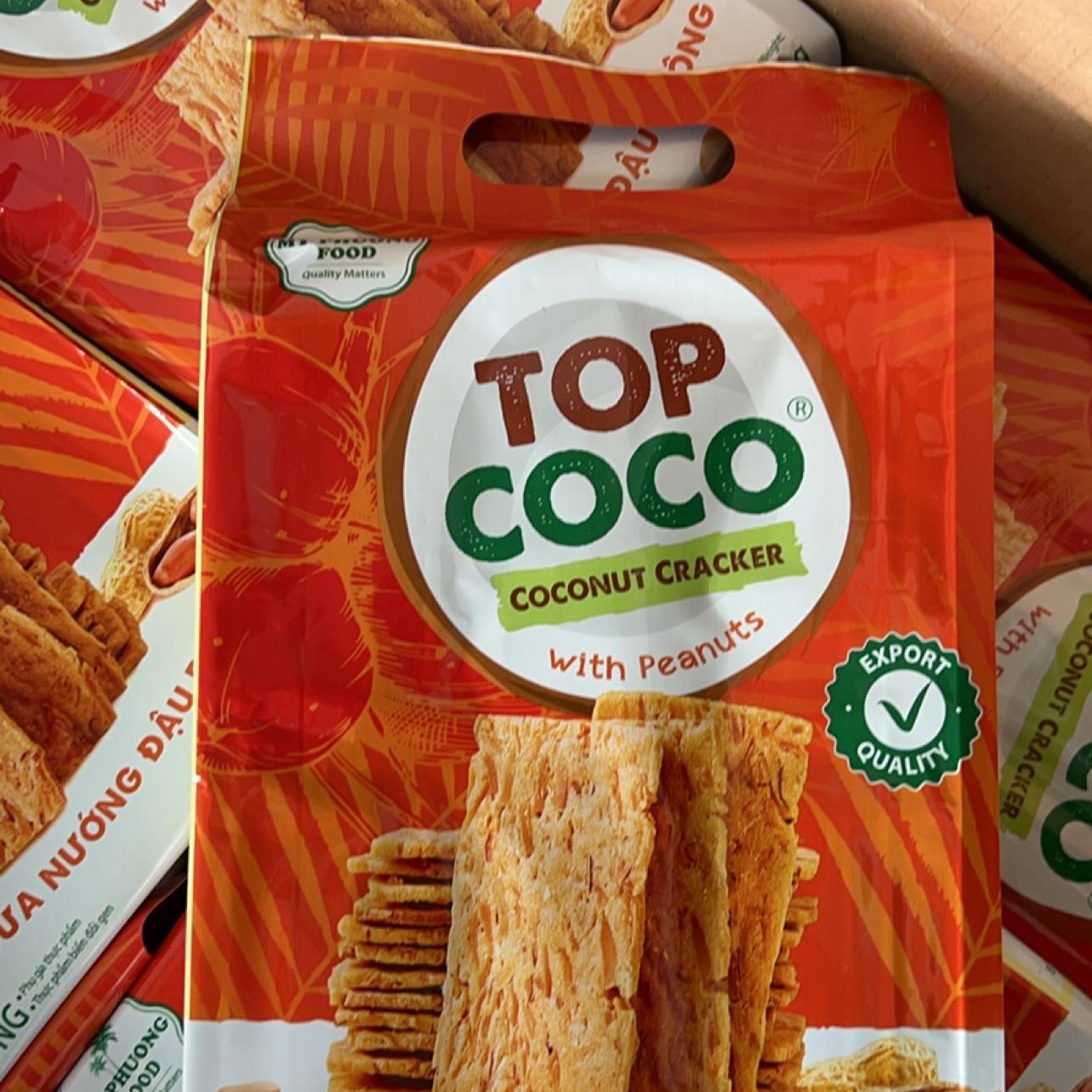 越南原装花生味椰子脆片饼干210克（独立包装18小包）包邮