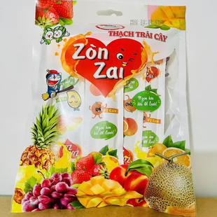 包邮 零食 长条混合水果味办公室休闲 越南进口水果果冻350克袋装