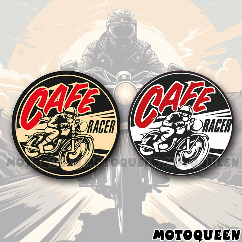 cafe racer复古机车车手俱乐部摩托车装饰挡风头盔油箱贴纸贴花画