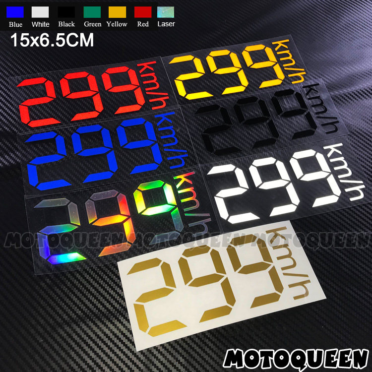 电动踏板机车摩托车装饰边油尾箱299km/h码个性反光贴纸贴花防水