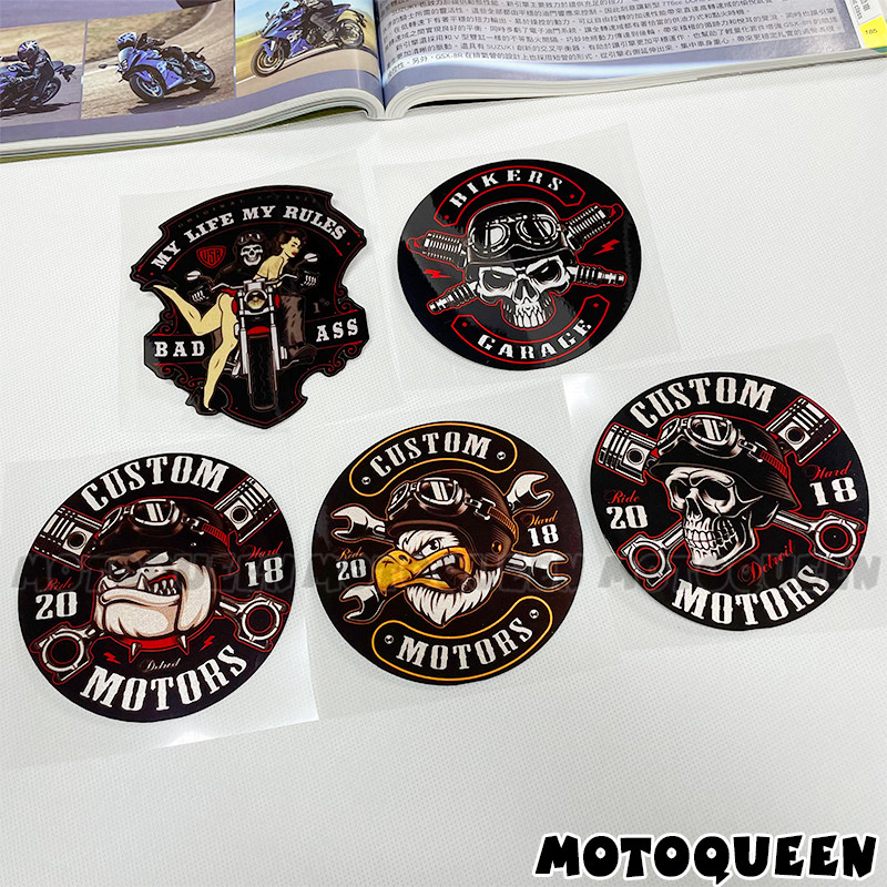 适用复古风老鹰飞行员哈雷太子力帆高金奔达摩托车装饰个性贴花