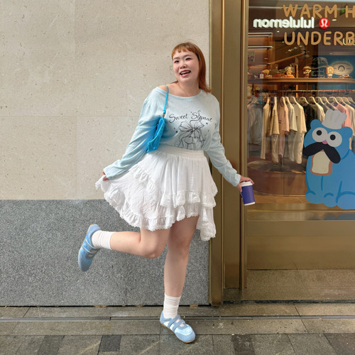 半身裙大码女新款高腰显瘦蛋糕裙