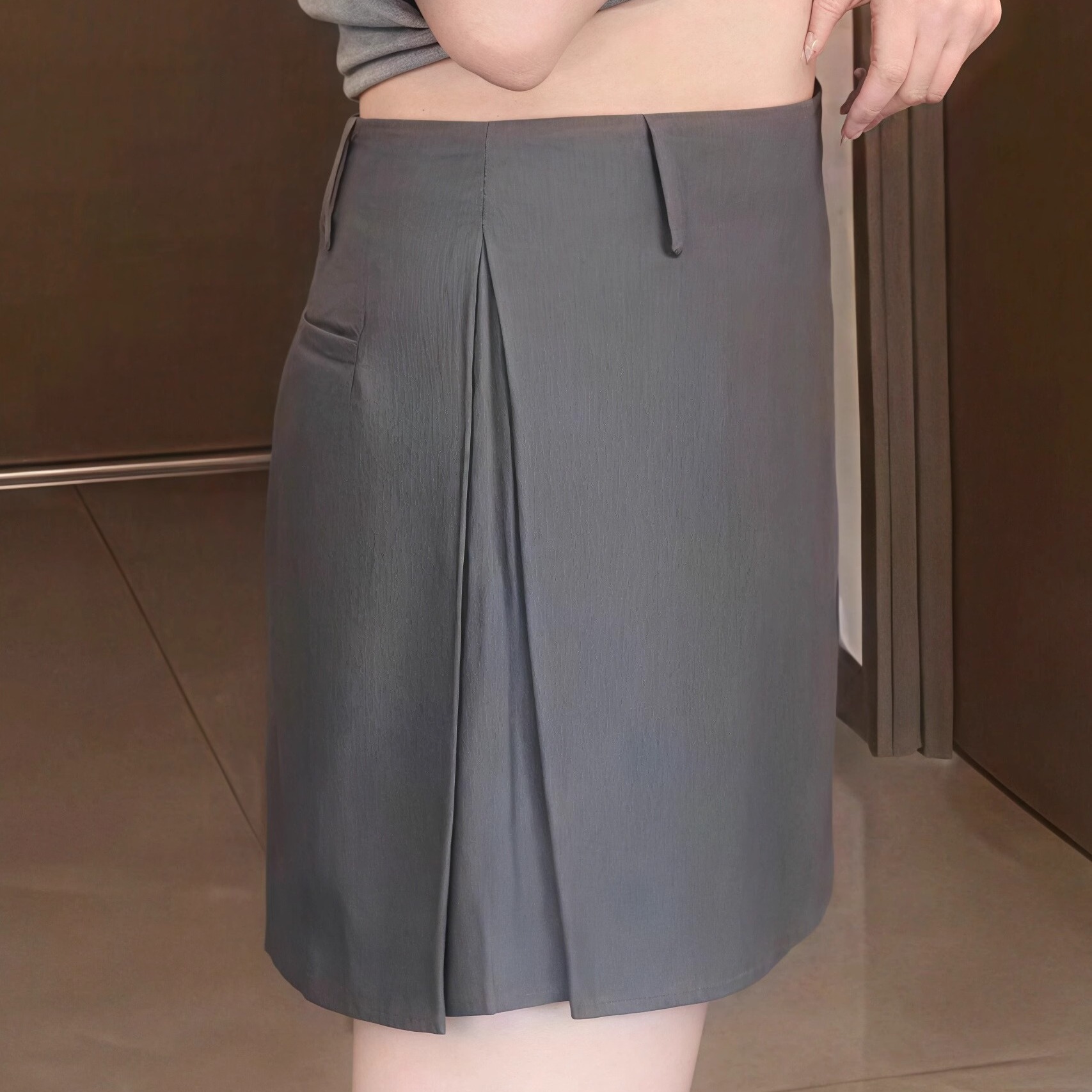 大码女夏季新款显瘦高腰百搭开叉短裙胖妹妹弹力宽松休闲半身裙裤