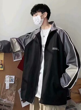 外套女春秋百搭韩版学生宽松bf慵懒风休闲显瘦ins潮情侣夹克上衣