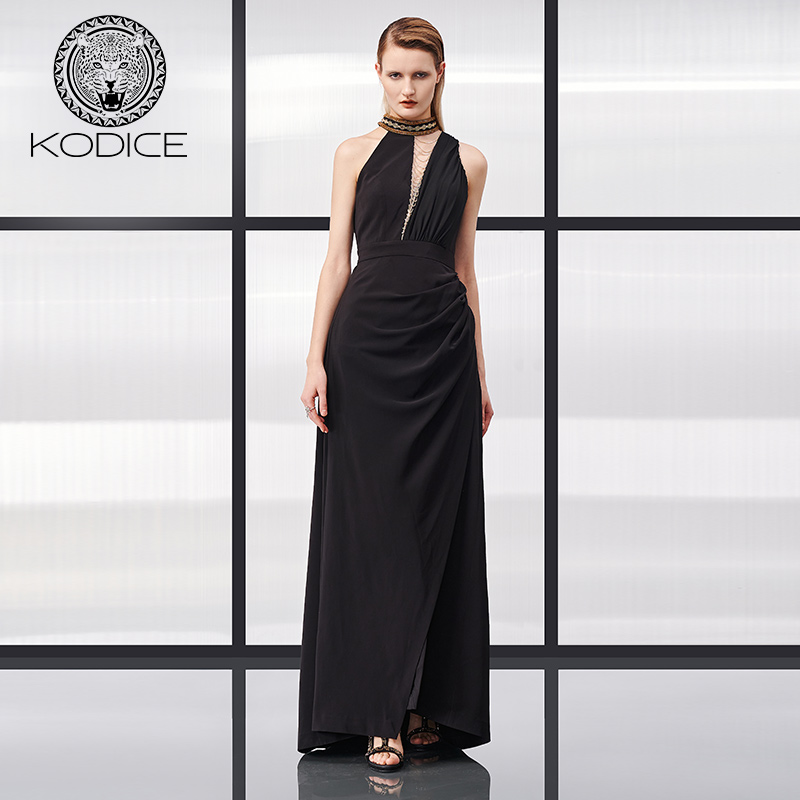 KODICE黑色时尚轻奢名媛礼服