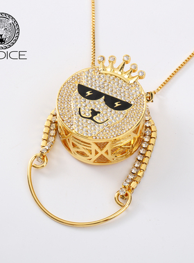 kodice饰品新款金色链条镶钻豹子头装饰包流行小众设计款时尚女