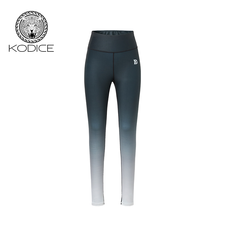 kodice黑色渐变高腰修身瑜伽裤