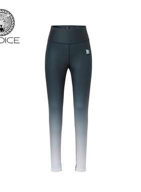 kodice春夏新款黑色渐变高腰修身瑜伽裤子高弹显瘦运动裤时尚女装