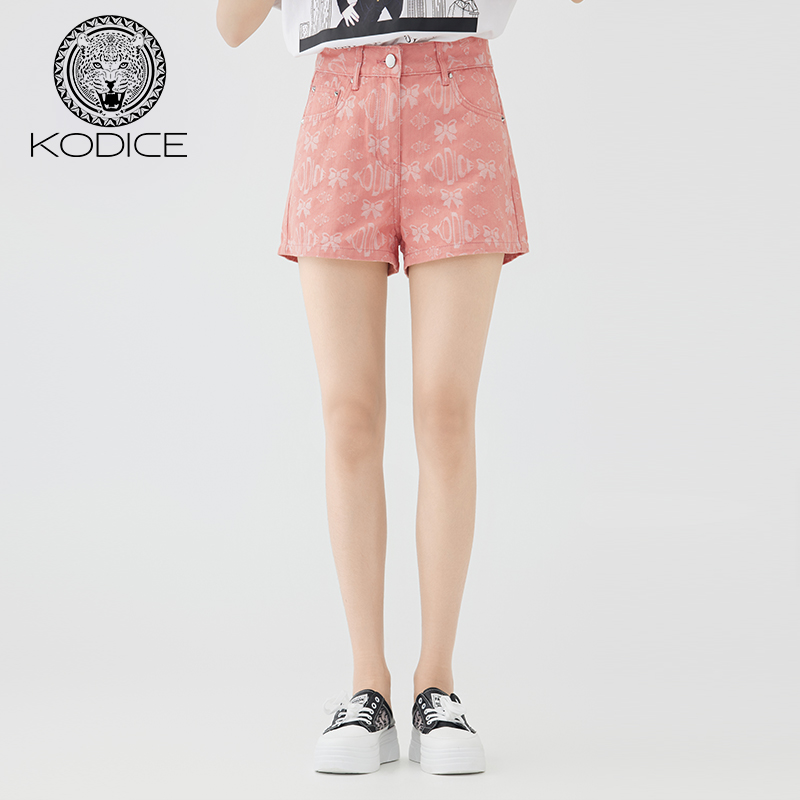KD粉白棉质短裤亲肤个性