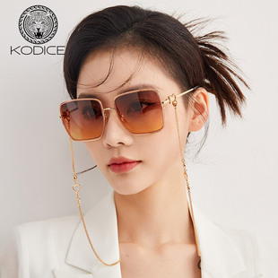 新款 KODICE金属链条墨镜夏季 可拆卸金色太阳镜挂脖式 个性
