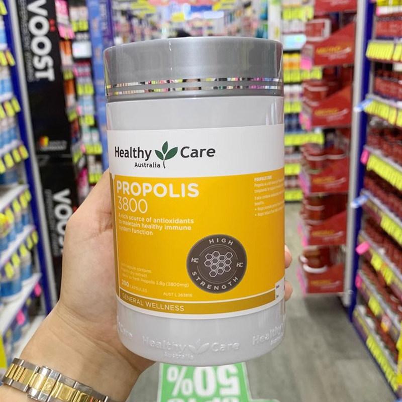 澳洲Healthy Care 蜂胶胶囊3800mg黑蜂胶HC蜂胶 高含量