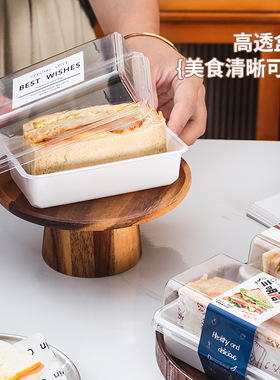 三明治包装盒的专用包装纸三文治盒子食品级面包热压外带便当烘焙