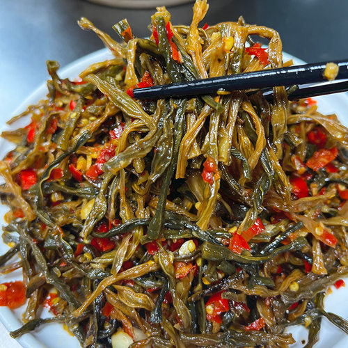 江西香辣剁椒豆角干晒豆角香辣干豆角下饭菜即食瓶装酱菜辣椒酱