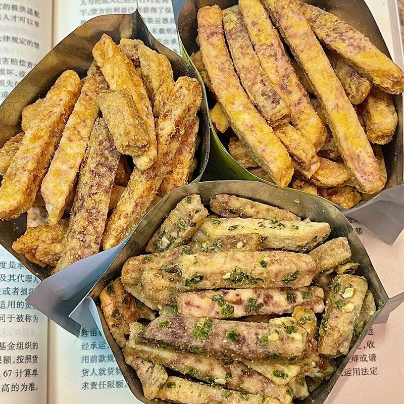 荔浦芋头蟹黄味海苔咸蛋黄香葱芋头条酥香脆非油炸年货休闲小零食