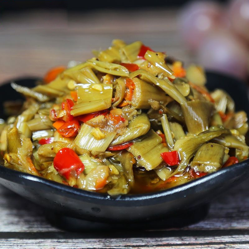 江西辣菜特产酸辣芋荷菜下饭菜梗腌咸菜泡菜芋头梗酸菜梗芋苗酸