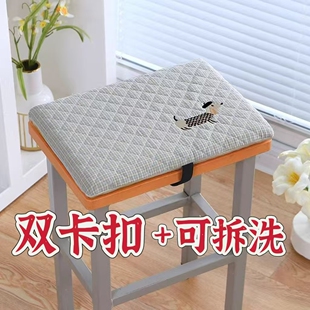 记忆棉椅垫可拆洗双卡扣座垫学生坐垫四季通用屁垫加厚防滑垫新款