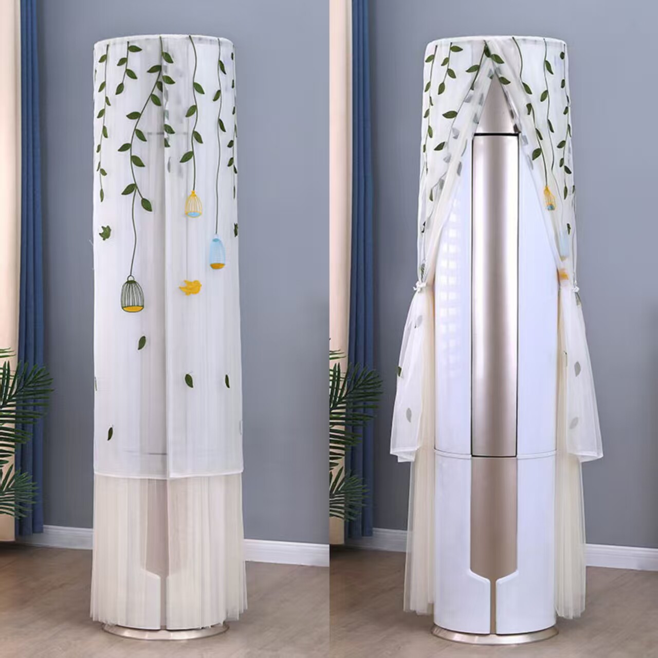 2025新款全包立式柜机防尘罩圆柜机空调套开机不取圆柱形罩保护套