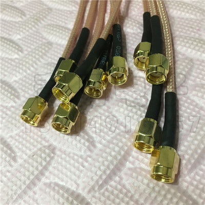 SMA双公针转孔镀银双屏蔽信号线