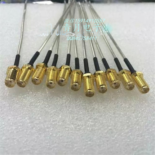 SMA-KB2射频同轴连接线 SMA母单边头RG405半钢线 高频金属线10CM