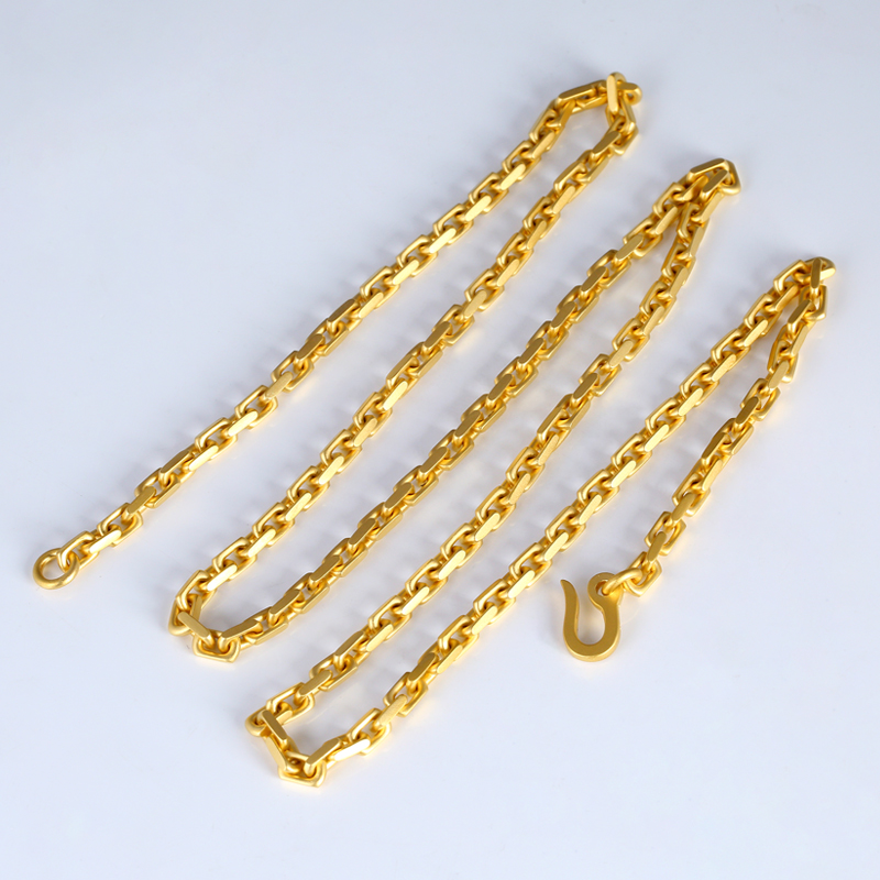 金声情艺18K黄金项链男十字链