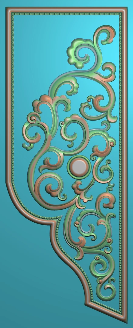 B094-2蒙古元素精雕图浮雕图灰度图蒙古包装饰图