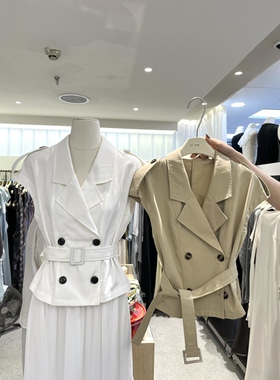 广州U.me2026早春上新韩版设计感气质百搭修身显瘦短袖T恤衬衫