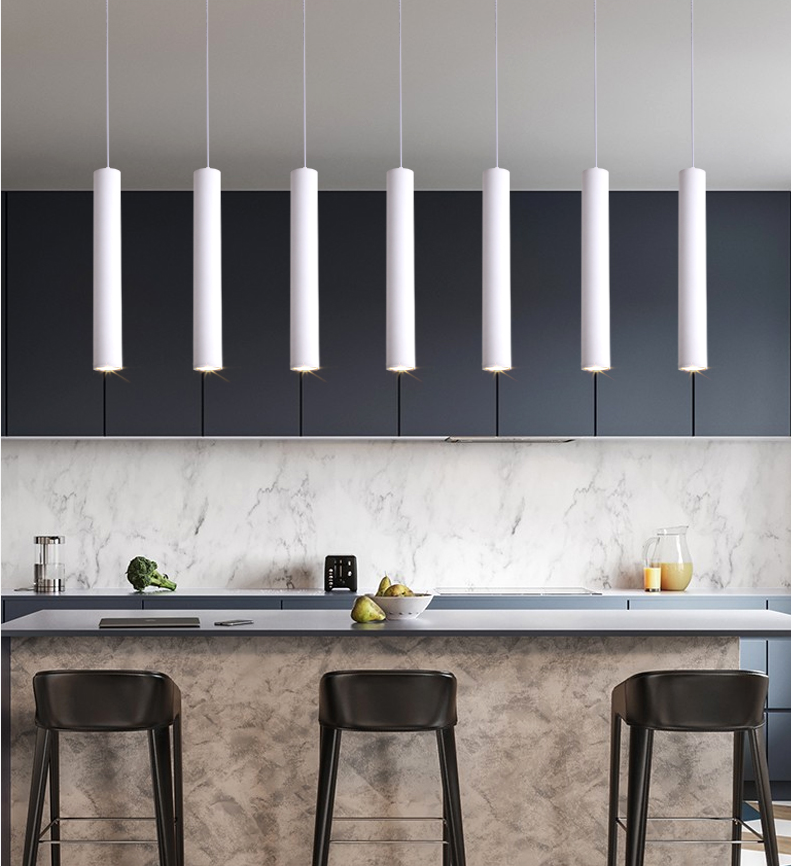 明装射灯led7瓦单头多头创意吊线长桶灯中性筒灯前台大厅商场导轨