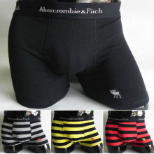 Abercrombie AF男士 纯棉修身 纯色四角内裤 美国正品 平角内裤 Fitch