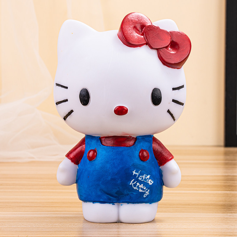 搪胶diy存钱罐卡通儿童益智陶瓷上色彩绘创意hellokitty凯蒂猫