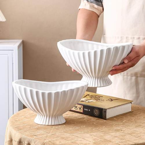 几何椭圆北欧简约陶瓷花盆蝴蝶兰