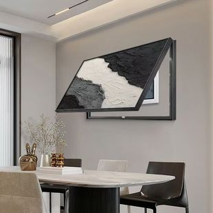 轻奢海浪电表箱装饰画免打孔遮挡配电箱电闸盒高级感网络盒挂画