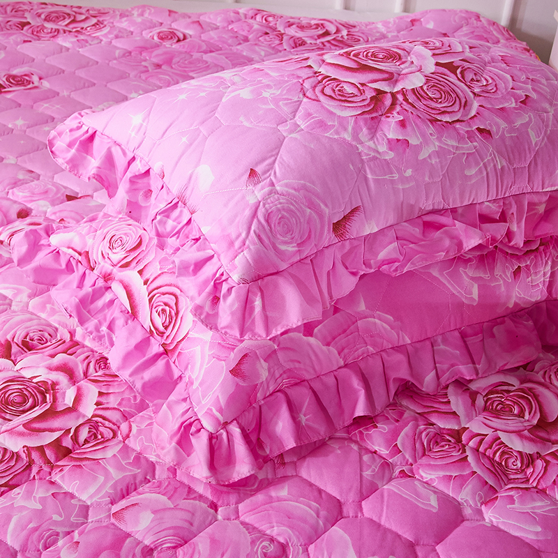 加厚夹棉枕套韩版花边学生单人