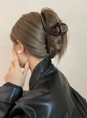 Busan适合发量多15cm超大抓夹韩国高级感简约百搭盘发鲨鱼夹发夹