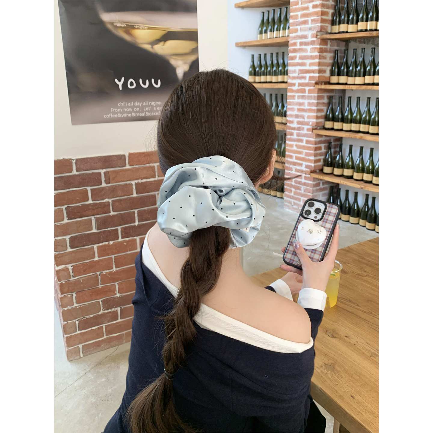 Busan韩系甜美奶油波点大肠发圈高级感气质扎头发绳温柔头花头绳,饰品/流行首饰/时尚饰品新,发饰,淘宝优惠券,粉丝福利购,淘宝优惠卷