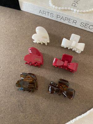 醋酸小号爱心蝴蝶结公主头小抓夹