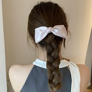 Busan高级感甜美气质金标蝴蝶结发夹时尚半扎夹子发卡少女发饰