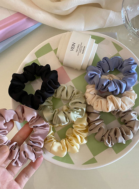 Busan简约百搭缎面小号大肠发圈发绳女气质马尾绑头发头绳发饰ins