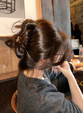 Busan醋酸抓夹女加厚鲨鱼夹法式复古高颅顶盘发韩系高级感2025新