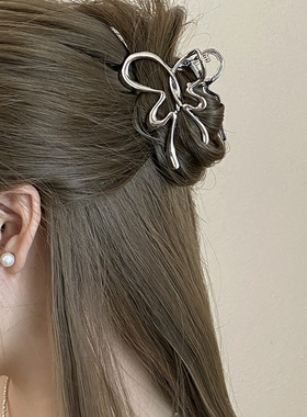 Busan夏日半抓~甜酷蝴蝶半扎抓夹高级感设计小众金属发夹发饰2024