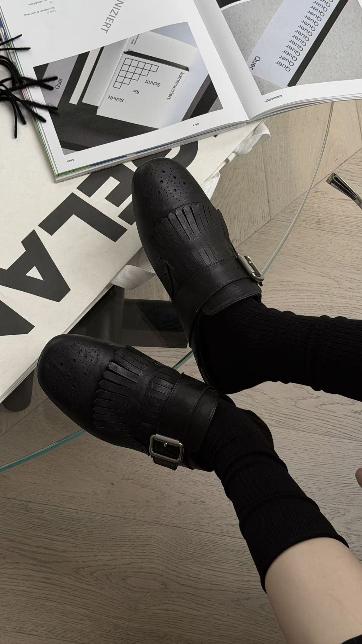 诗歌兰真皮女鞋2026新款时尚百搭平底流苏雕花一脚蹬穆勒鞋半拖鞋,女鞋,其他拖鞋,淘宝优惠券,粉丝福利购,淘宝优惠卷