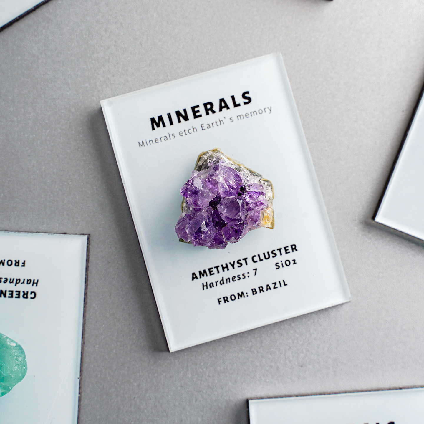 天然水晶原石矿物标本冰箱贴磁吸创意家居矿石化石装饰品送礼佳品