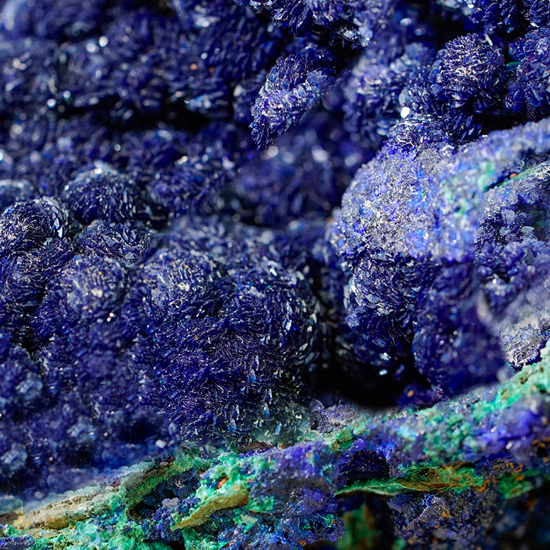 天然蓝铜矿标本饰品奇石摆件