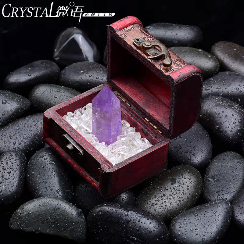 natural crystal Gallery amethyst Hexagonal prism White Crystal Magnet mineral stone SHORTS giftin the Accessories/Fashion Jewelry, Decoration  category - from Buy2taobao.com to provide professional Taobao agent buy service