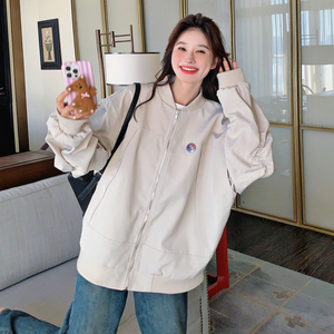 美式慵懒chic棒球服外套女春秋2025新款独特超好看学院风百搭夹克图片