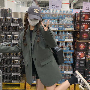 高级小众韩系chic黑色西装外套女春秋2025年超火好看职业气质上衣图片