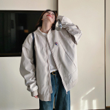 现货215-24023-P115米灰色外套棒球服新款（控188），女装短外套，婷丫丫