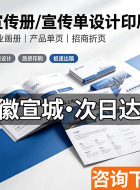 安徽宣城宣传册宣传单定制定做公司产品手册封面书籍宣传折页印刷