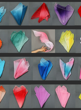 丝巾手帕雪纺跳舞手绢胶州秧歌扇子丝巾舞蹈配饰中国风古典舞演出