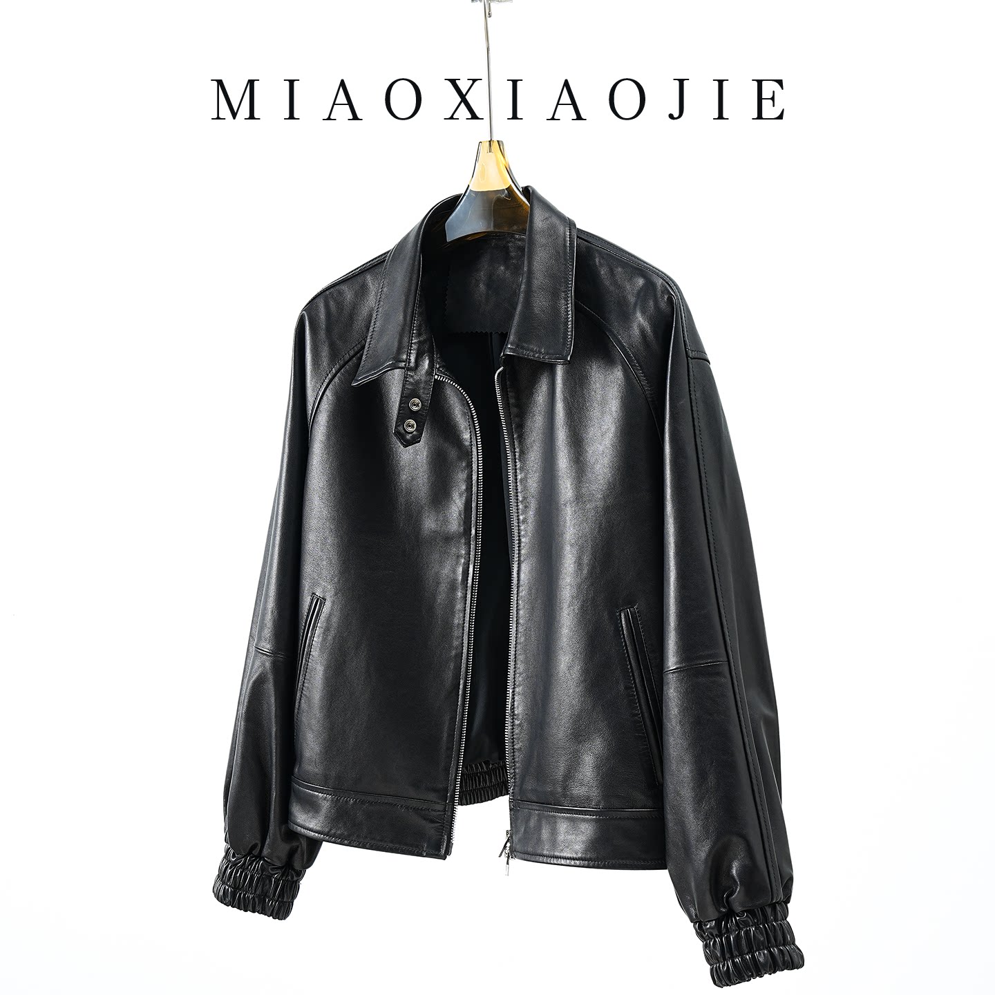 孙千同款飞行服2026春秋新款真皮皮衣植鞣头层绵羊皮短款夹克外套