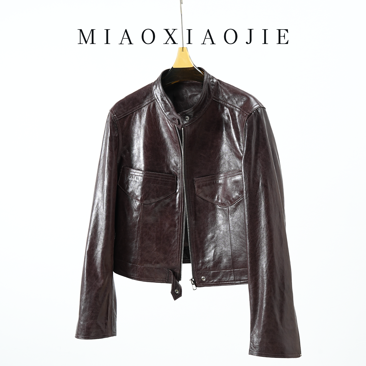 欧洲站高端油蜡羊皮真皮皮衣女短款2026春秋新款小个子皮夹克外套,女装/女士精品,皮衣,淘宝优惠券,粉丝福利购,淘宝优惠卷